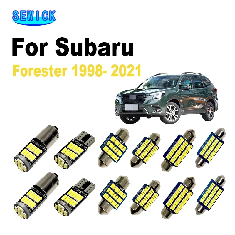 SEWICK LED Interior Map Dome Light Kit For Subaru Forester 1998- 2015 2016 2017 2018 2019 2020 2021 Trunk Door Car Accessories