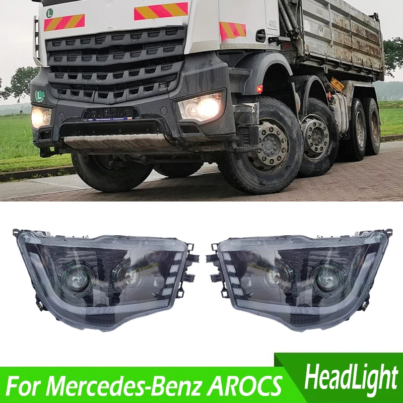 

For Mercedes-Benz AROCS 4143 3343 MP4 Truck LED 24v Car Front Bumper Headlight Head Light Head Lamp Assembly With Lens Fog Light