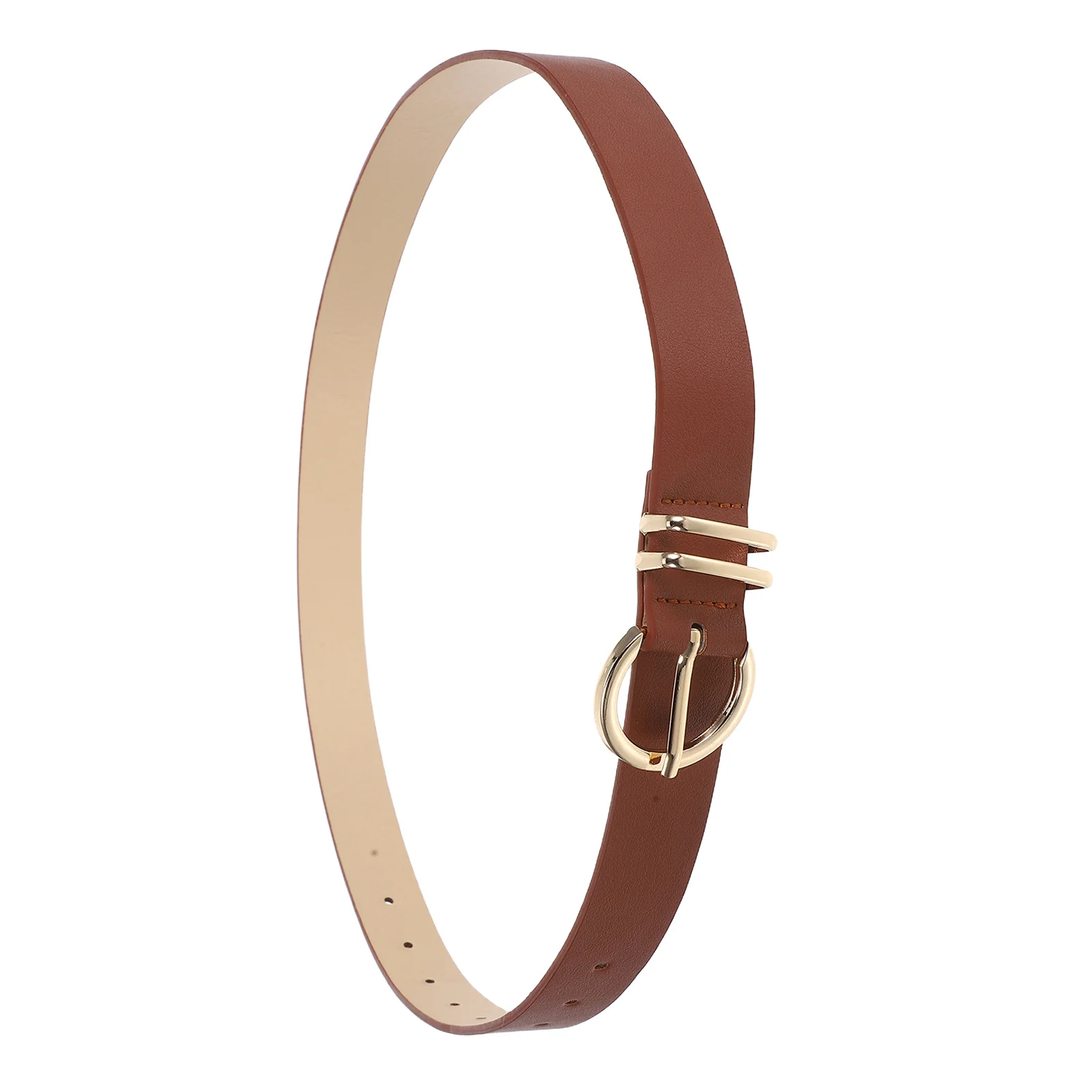 

Women'S Jeans Pu Waist Belt Chic O-Ring Buckle For Casual Party Wear Thin Belt For Dress Outfits Ladies Fashion