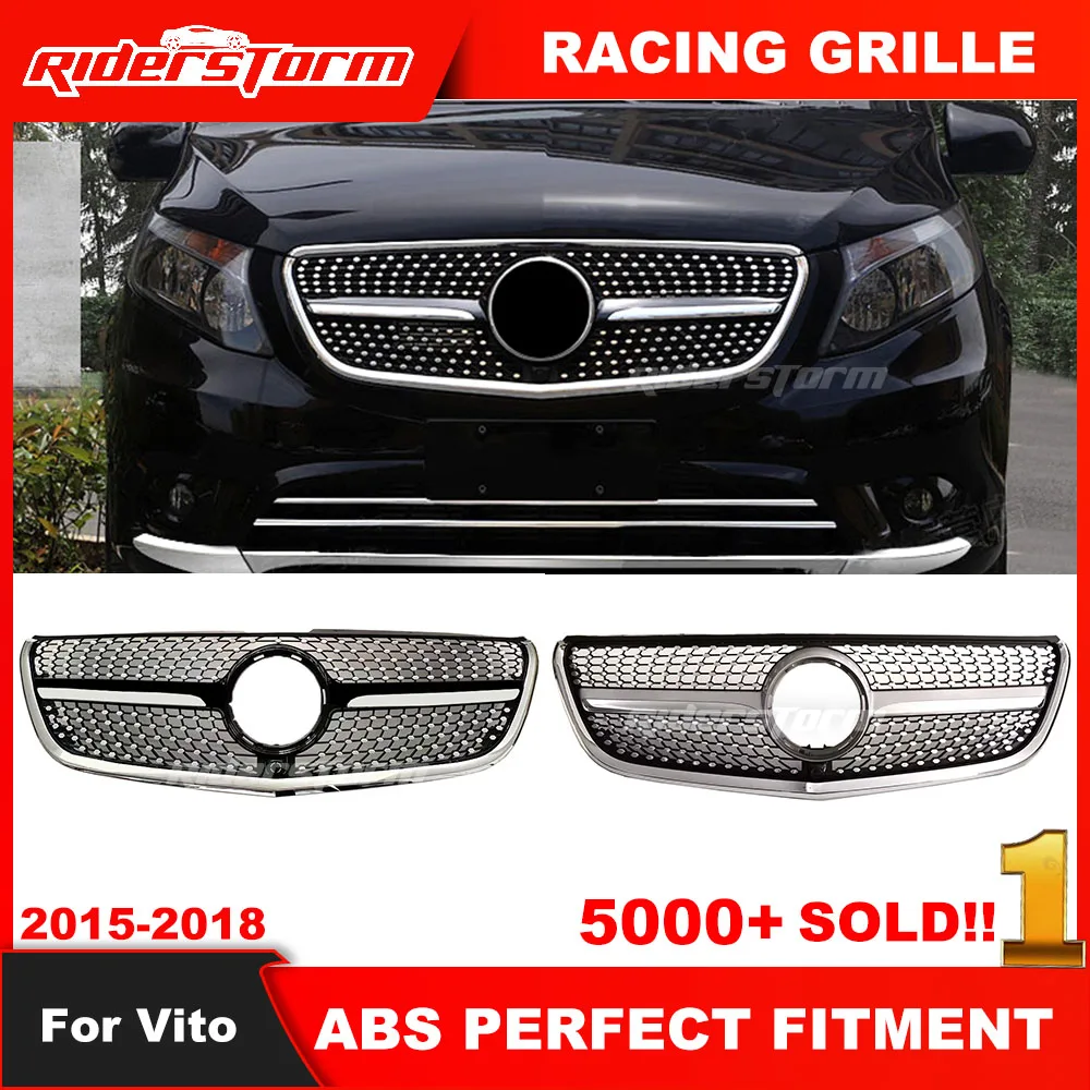 

2015-2019 Year merced vito Diamond Grill for Vito w447 Grille VITO Racing diamond front grille front mesh grill