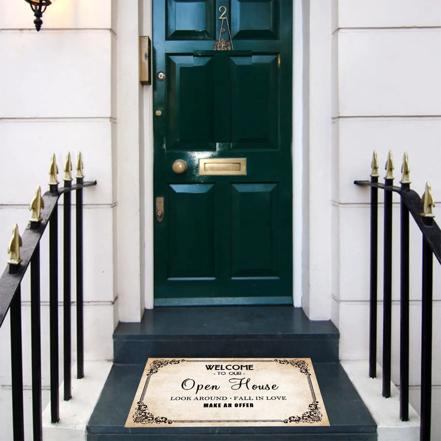 Make An Off - Welcome Store Doormat Rubber Bathroom Kitchen Mat Garden Garage Door Floor Mat Non-Slip Carpet Entrance Rug