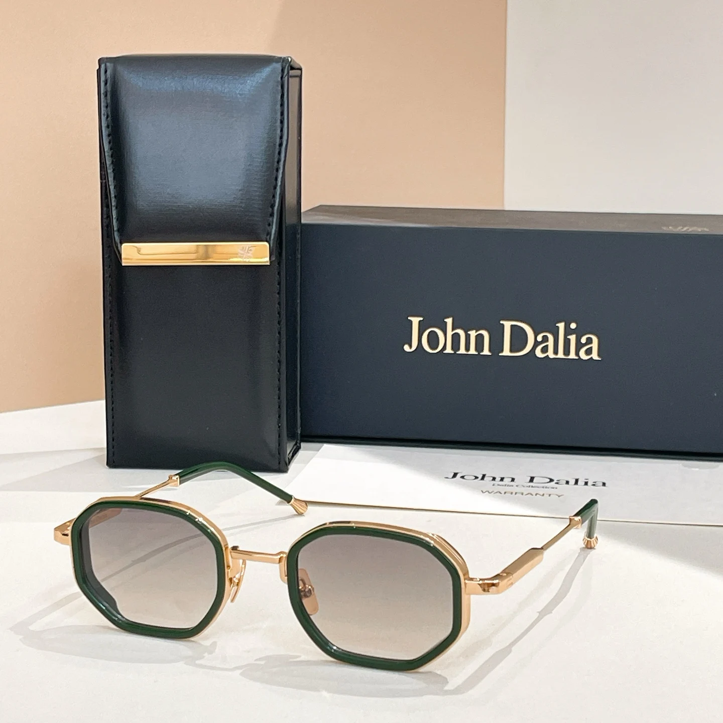 Zonnebril voor JOHN DALIA JD Keaton Square Unisex Driving Anti-Glare Luxe trendy gradient design-bril met luxe met doos