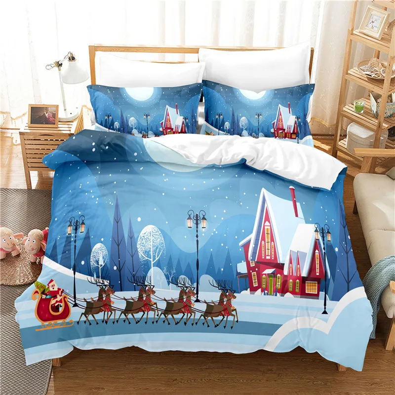 Snow House Bedding Set Duvet Cover Set 3d Bedding Digital Printing Bed Linen Queen Size Bedding Set Fashion Design