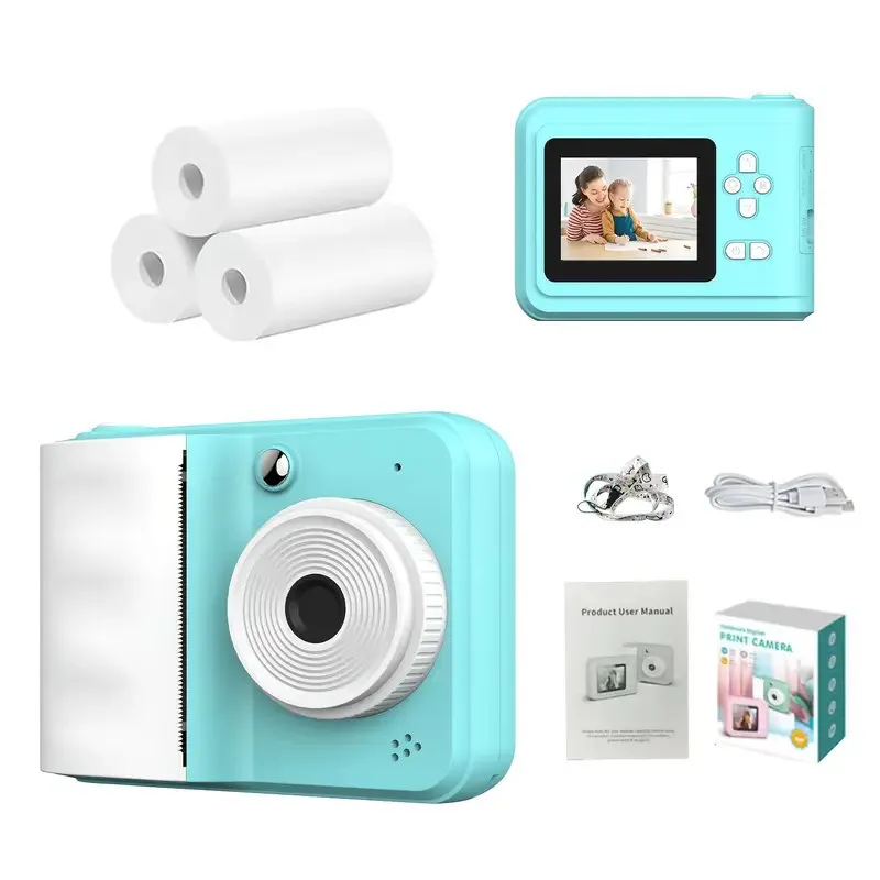 Câmera infantil instantânea, câmera digital de impressão, mini câmera infantil, câmera de celular de brinquedo de alto pixel impressão divertida, colocar ch