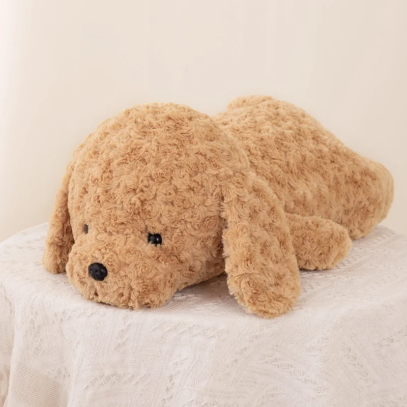 42Cm-118Cm Simulatie Enorme Hoge Kwaliteit Zachte Teddy Hond Pluche Pop Kussen Bruin Wit Lang Pluche Dier Knuffel Woondecoratie