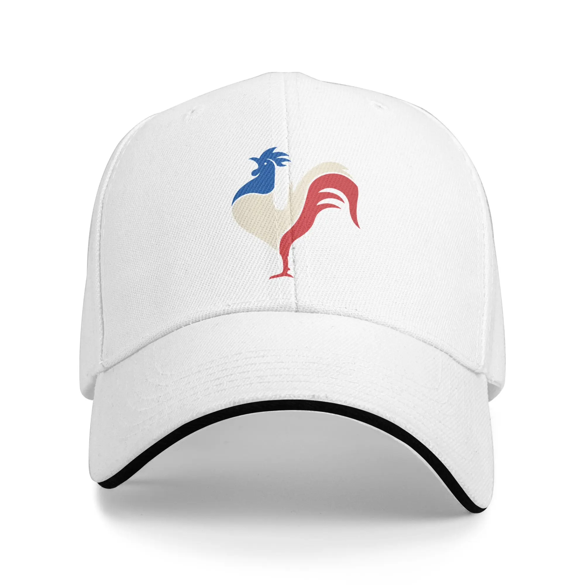 Custom Cool French Rooster  France Flag Baseball Cap for Men Women Adjustable Unisex  Dad Hat Summer Sun Hat