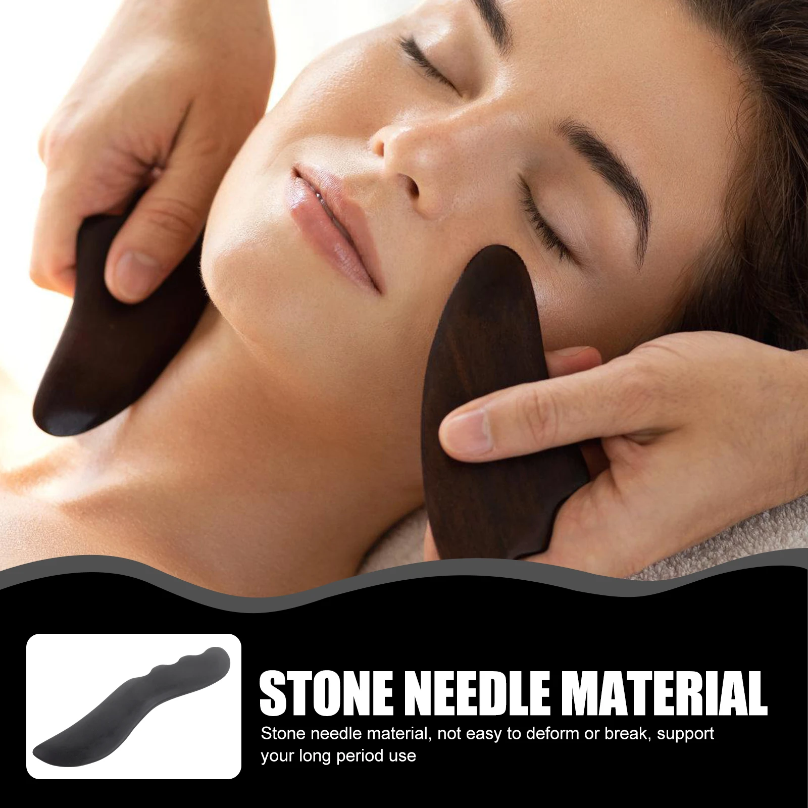 

Natural Stone Face Massage Scraper Body Relaxation Massager Tool Skincare Facial Roller Smoother For Women Smooth