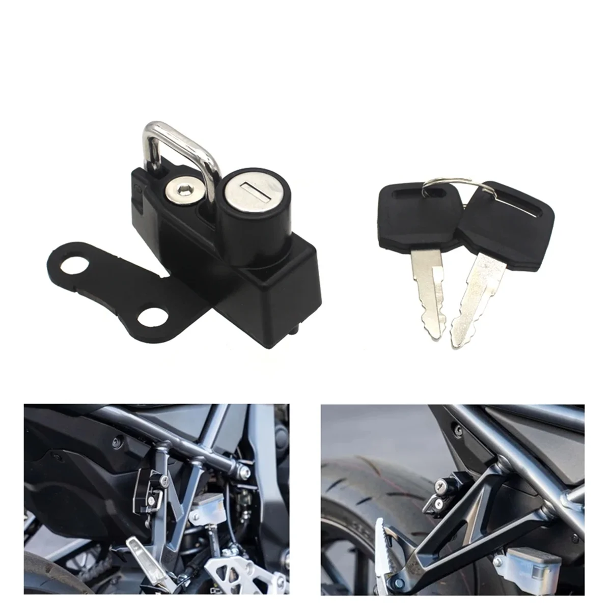 

Motorcycle Helmet Lock Anti-theft Security Mount Hook Fit for Suzuki-A77Q