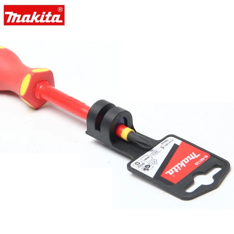 Makita Insulated Phillips Slotted Screwdriver 1000V Electrician Screwdrivers with Magnetic Screw Driver Hand Tool Repair Tool