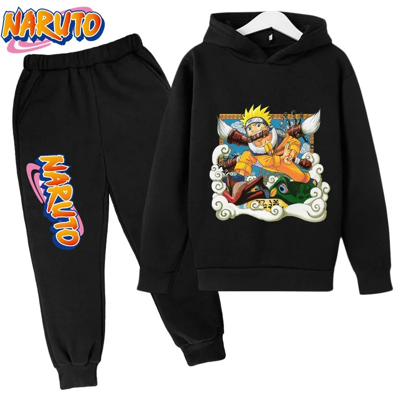 

Anime Narutos Spring and Autumn Hoodie Children's Tracksuit Boys and Girls Tracksuit Suit Hoodie Pants Suit for Children