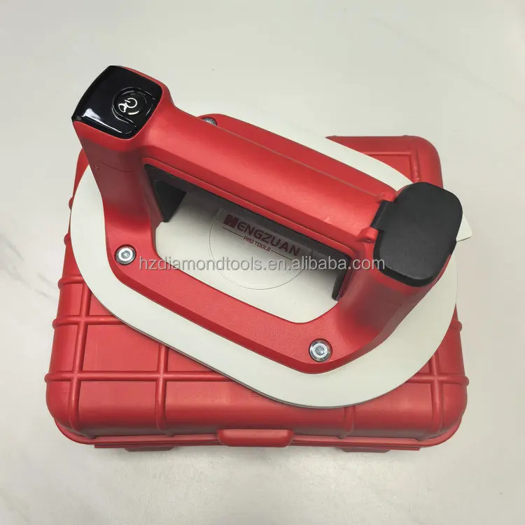 Penghisap Ubin Porselen Otomatis Elektrik Manual dengan Baterai yang Dapat Dilepas, Layar Digital Karet Putih, dan Pengatur Tekanan