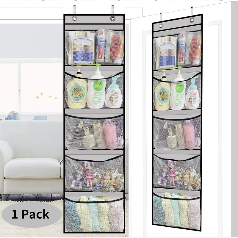 5/10 Grids Compartments Hanging Storage Bag Non Woven Closet Organiser Hanging Bag Towel Toiletries Door Closet Storage Bag