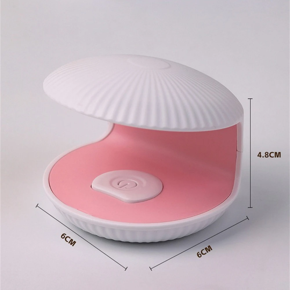 Mini portatile Shell Nail Lamp Machine White USB ricarica fototerapia luci Single Finger UV LED Nail Dryer Nails Art Tools