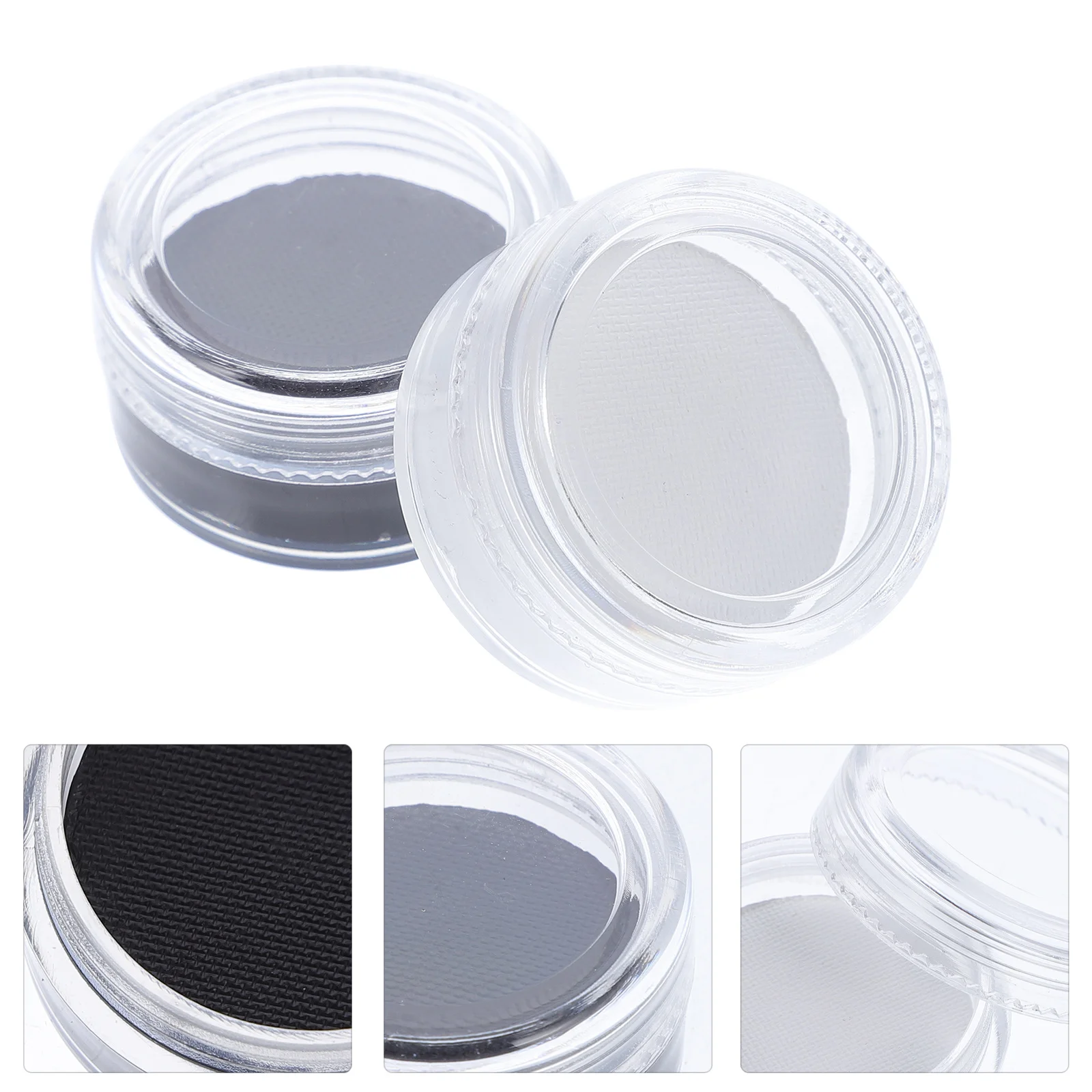 2Pcs Face Paint Kit Black White Wax Waterproof Halloween Body Paint Set Special Effects Makeup Party Carnival