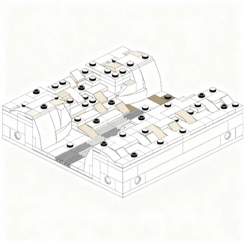 273pcs MOC Hoth Trench Slope Star Battle Display Building Blocks Assembly Pack Model Collectible Build Toy Gift For Collectors