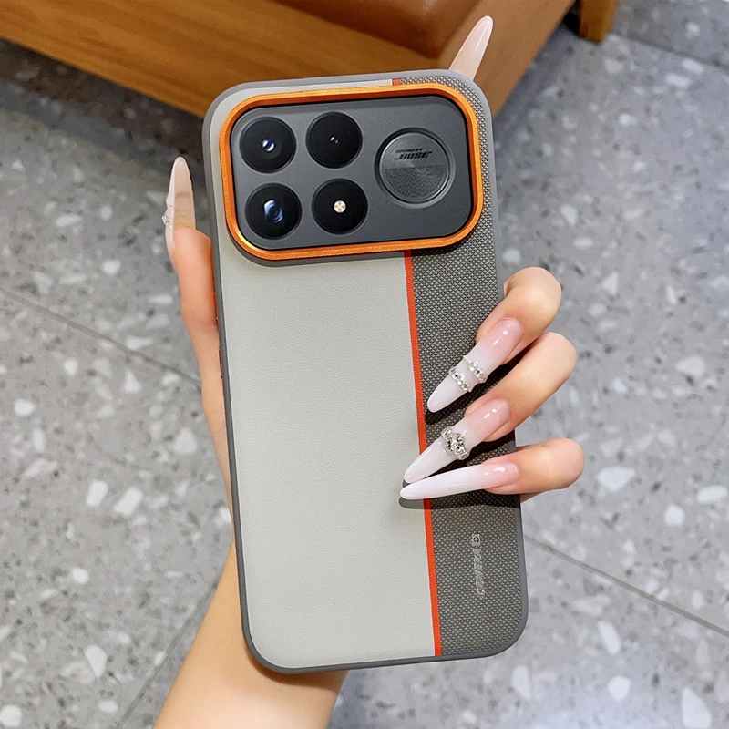 Phone Case For RrdMi K100 Pro PC Hard Shell Line Plating Splicing Colour For RrdMi K100 Pro Max Protective Back Cover