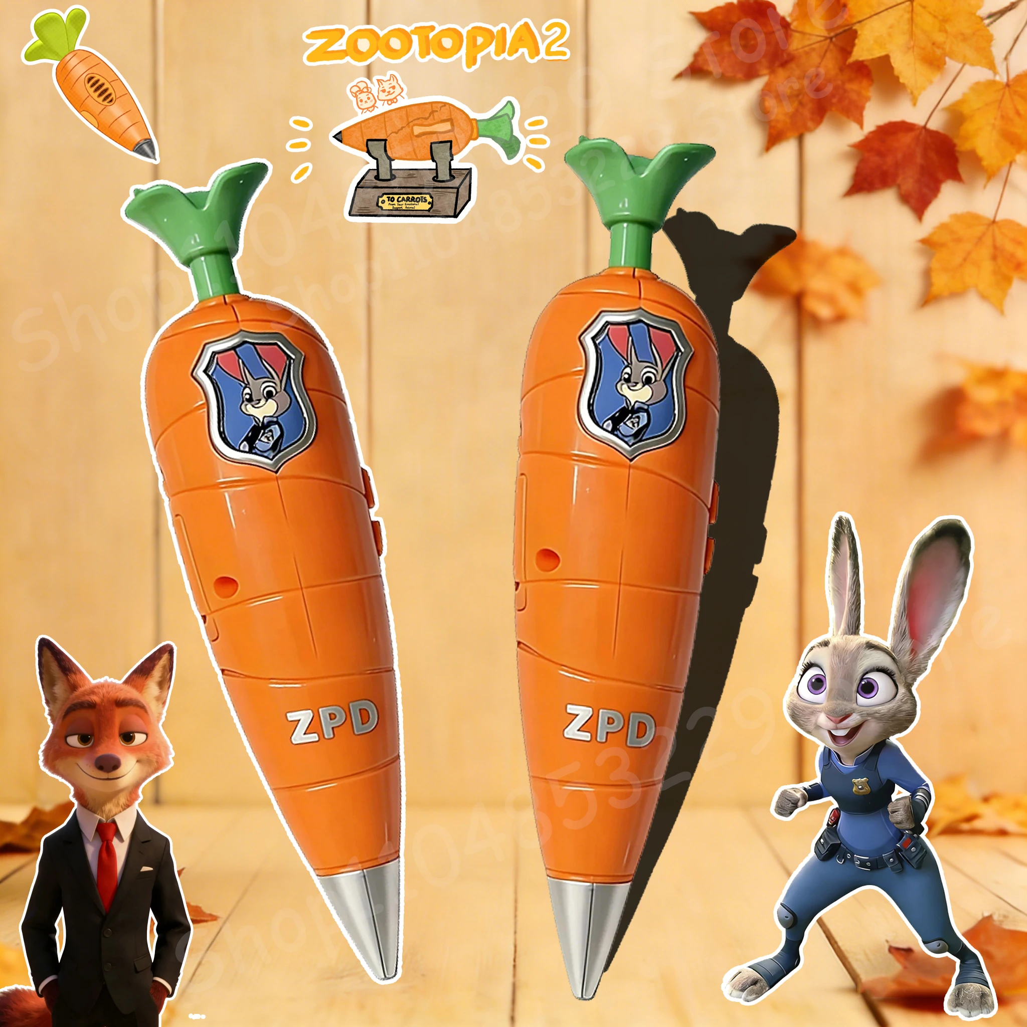 

Ручка-диктофон Disney Zootopia 2 Джуди и Ник Каррет | Мини-рекордер на 60 секунд | Гелевая ручка 2-в-1 | Реквизит для косплея по фильму и подарок для детей