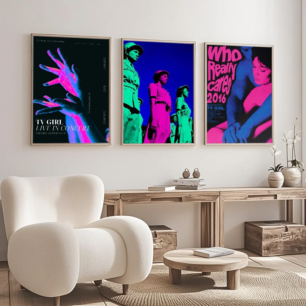 Pôster de arte rosa e azul par - Home Office And Tv Room Ideas avaliação e preço