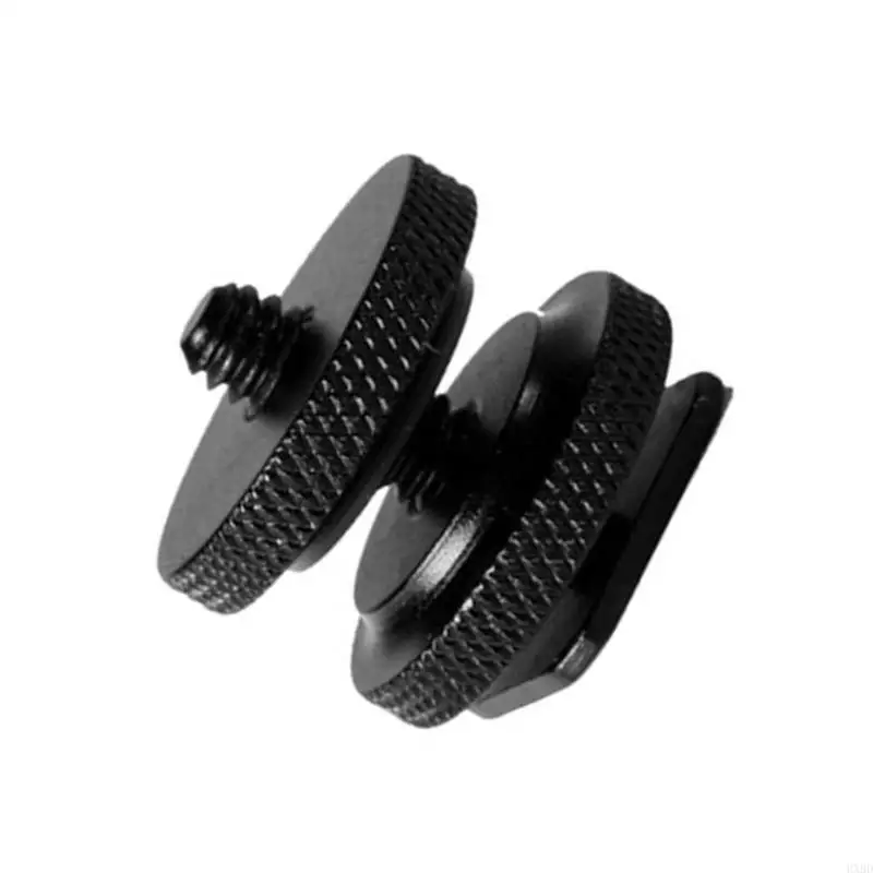 2025 New 1/4 Hot Shoe Mount Phone Holder Double Nut Cold Shoe Adapter Bracket 1/4 Tripod Screw To Hot Shoe Adapter for