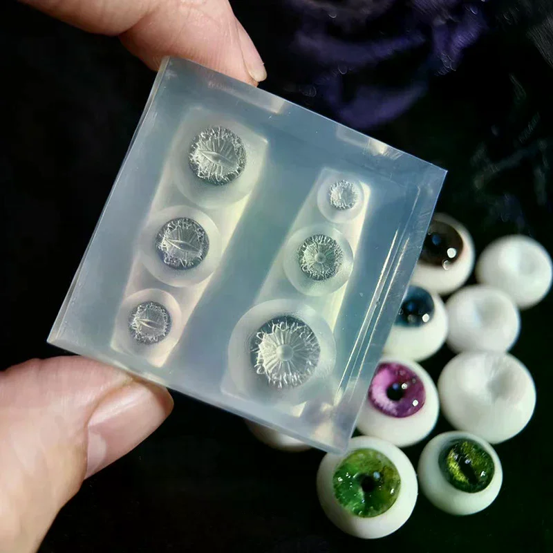 Molde de unha 3d, flor de gelo, pão, água-viva, raposa, globo ocular, estênceis de estampagem, esmalte em gel uv, molde de arte, ferramenta de escultu