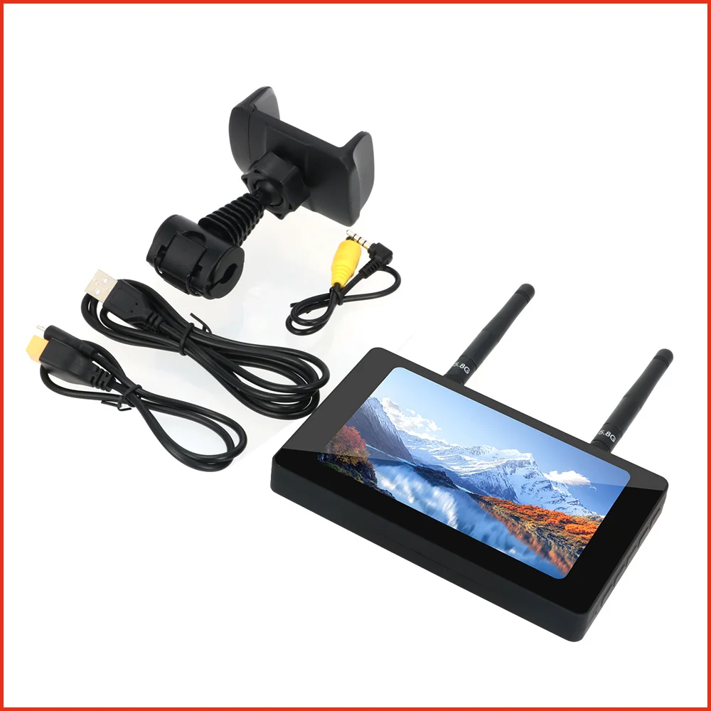 

DMKR 5.8Ghz 40CH 5Inch LCD Display Analog FPV Monitor With DVR NTSC/PAL Video Recording