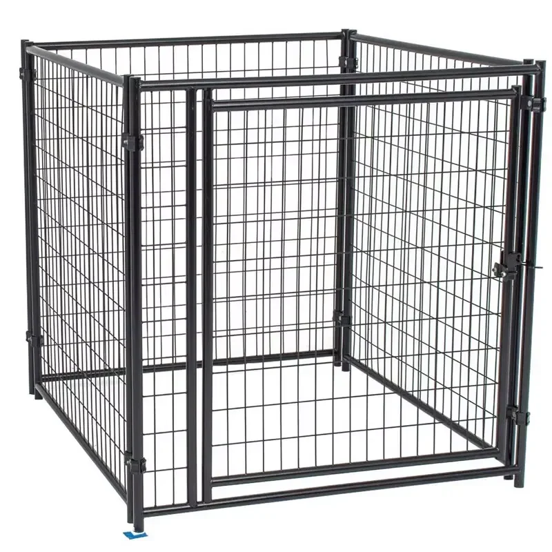 Modular Welded Mesh Dog Kennel Large Outdoor Metal Dog Crate Playpen Heavy Pet Cage House with Secure Door