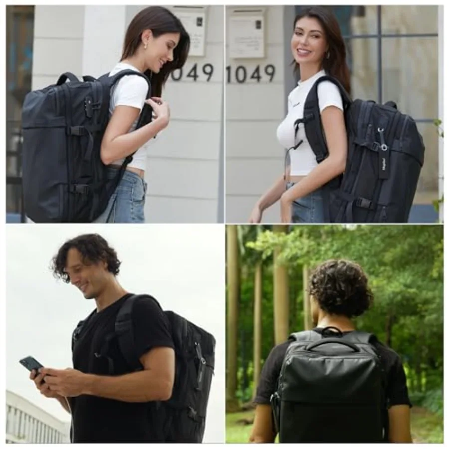 فراغ حقيبة السفر 70L توسيع الهواء حقيبة ظهر مفرغة للسفر Vacpack السفر أكياس مكنسة مع مضخة TSA قفل USB شحن #6