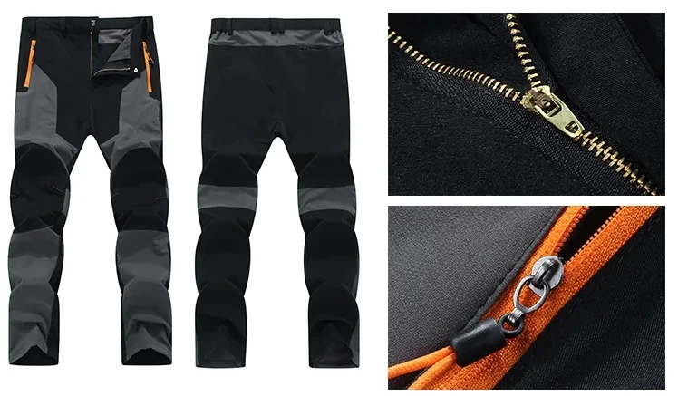 Ultradünne, atmungsaktive, kühle, schnell trocknende Wanderhose für Herren mit Reißverschlusstaschen, leichte Arbeitshose, Golf-Parade-Hose – Detail 9