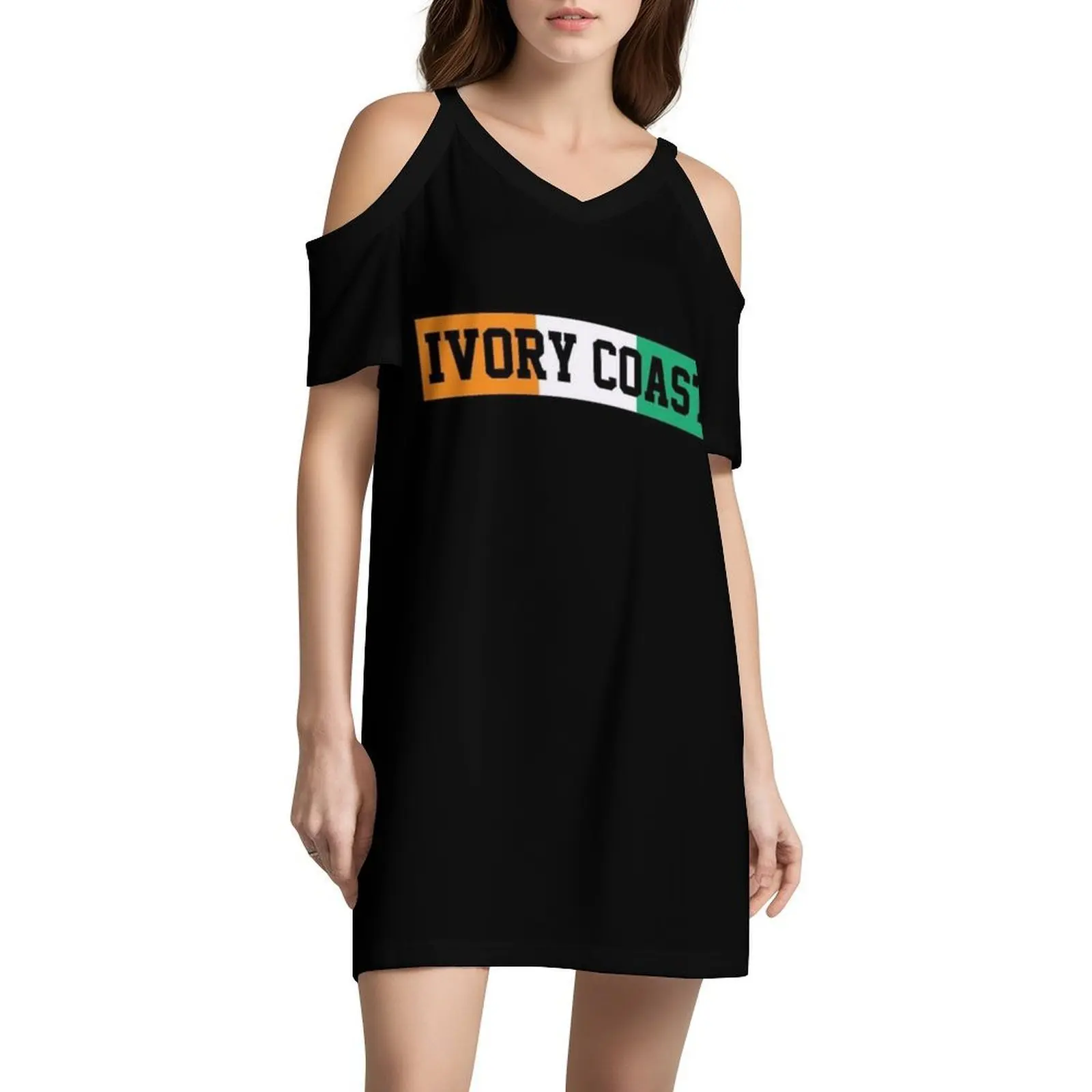 Ivory Coast Bohemian Sleeveless Dress Multi-Print Beach Vacation Party Dress Ivory Coast Proud West African Travel Woman Clothes