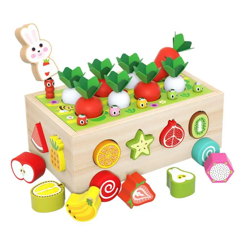 

Carrots Harvest Game Orchard Pulling Car Fruit Sorting Cart Farm Game Educational Toys Shape Sorting Toys For Boys And Girls 1-3