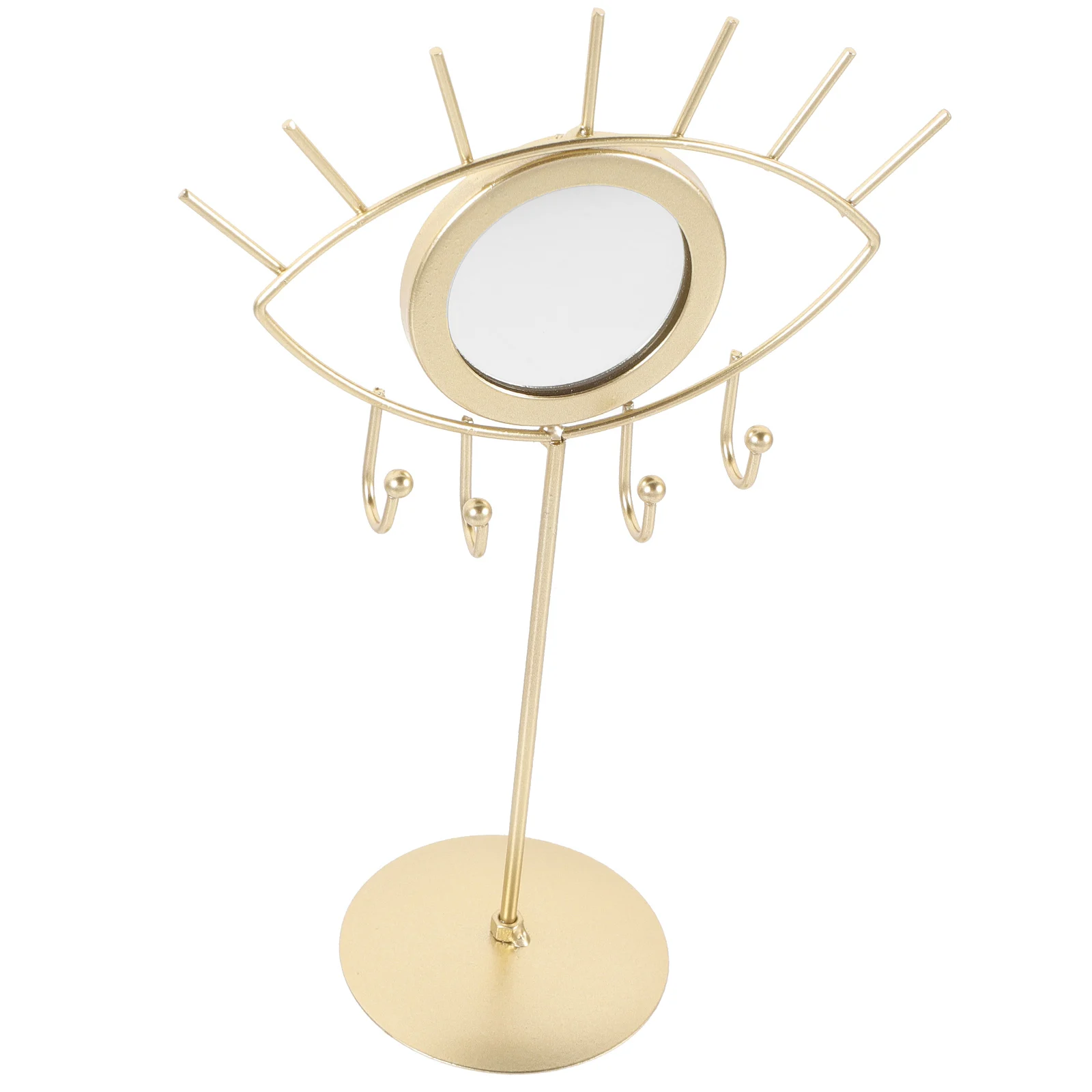 

Jewelry Display Stand Mirror Earring Holder Necklace Rack Hanging Storage Earring Hooks Frame Jewery Tower Pendant Ring Holder
