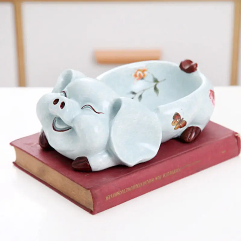 

Keys Adornment Shoe Cabinet Living Room Household Decoration Porch End Table Sundry Storage Box Creative Ashtray Fortune Pig New