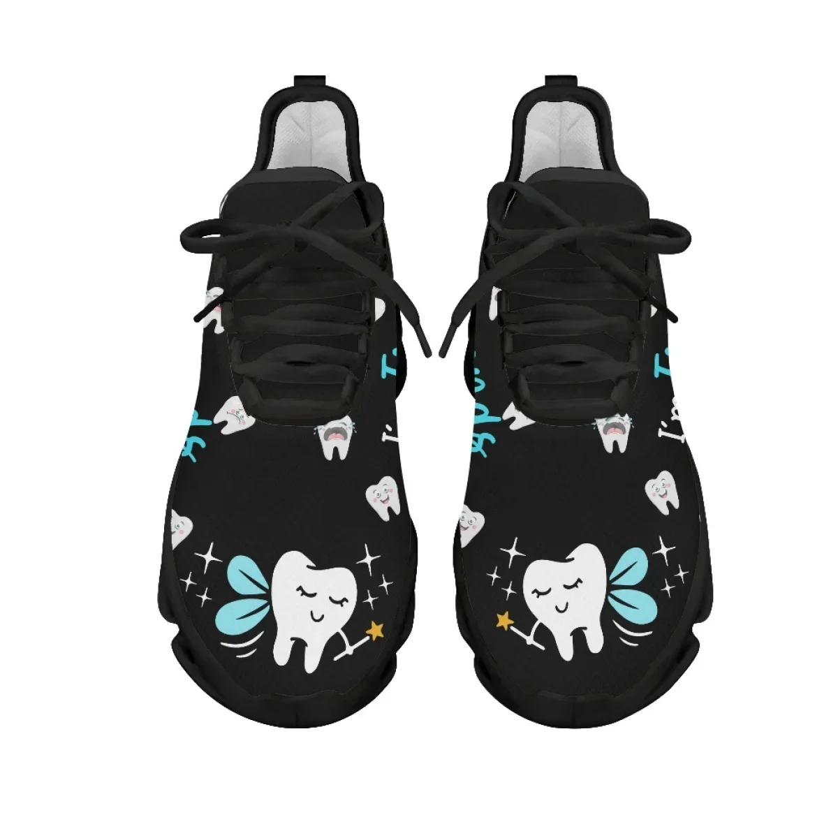 Dental Assistant Sneakers Women's Running Shoes Lightweight Lace-up Platform Shoes for Female Non-Slip Jogging 2024