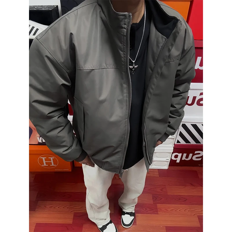 

GTLA Men's ort down Jaet Thiened Winter Coat Warm Cotton Outerwear American Sle Jaet Youth Faion Cotton Coat