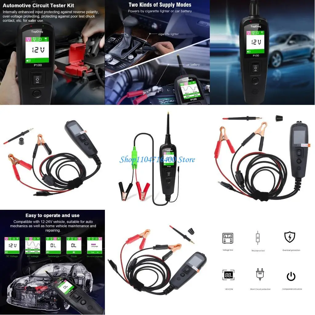 

Y1GD 2M/10M Автомобильная схема Тестер Перевод Power Like Supre Kite Car -напряжение/устойчивый тестирование 12 В/24 В