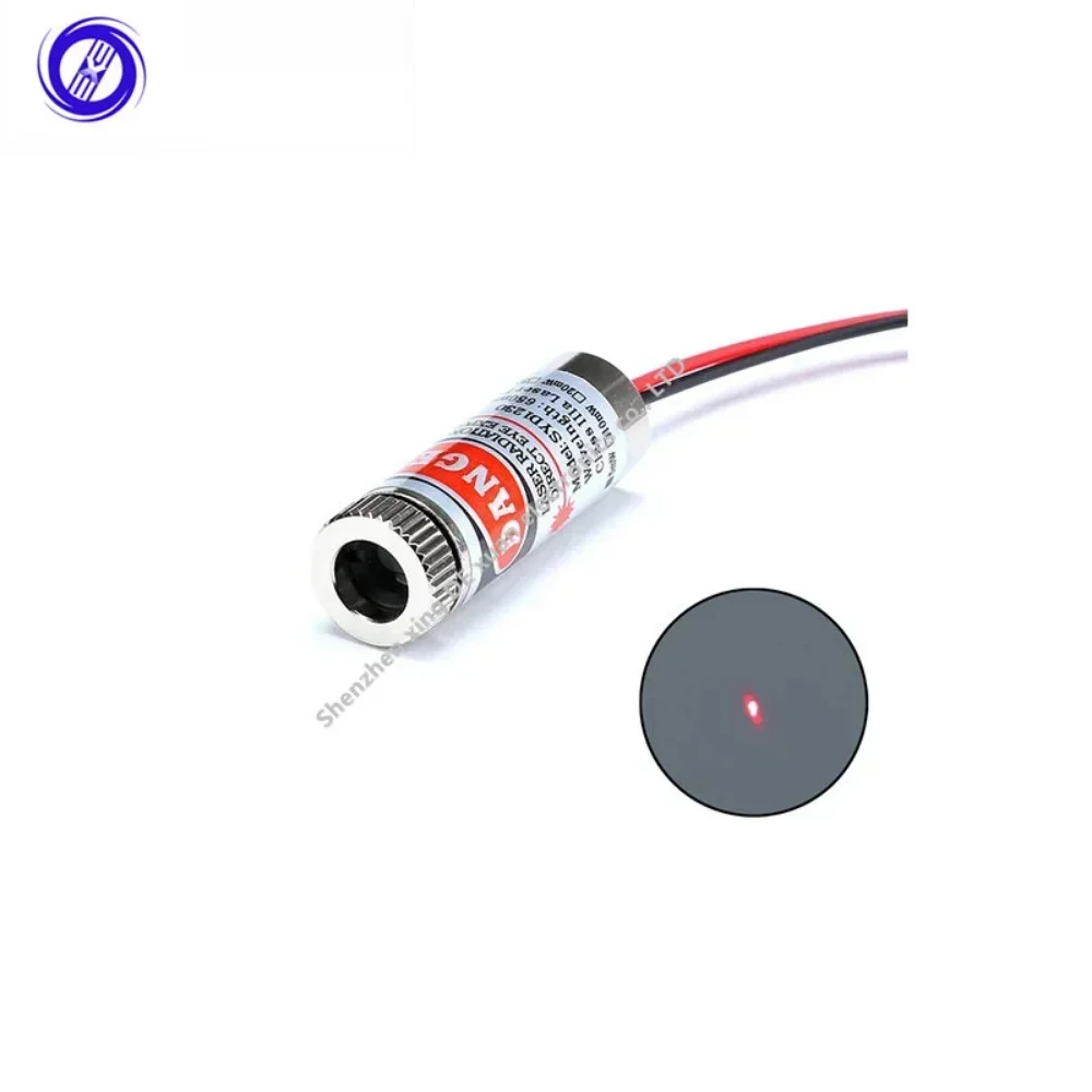 1pcs 650nm 5mW Red Point/Line/Cross Laser Module Head Glass Lens Focusable Focus Adjustable Laser Diode Head Industrial Class