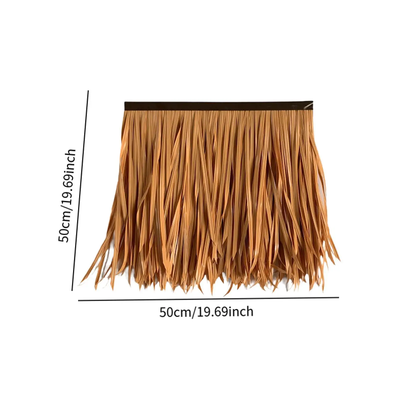 50 سنتيمتر x 50 سنتيمتر لهب القش الاصطناعي سقف القش مادة البولي ايثيلين شريط الزخرفية كوخ العشب