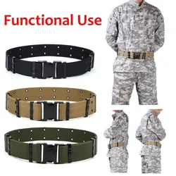 Wide Army Belt Tactical Military Nylon Waist Belts Quick Release Hunting Training Strong Metal BuckleOutdoor Sports Waistband