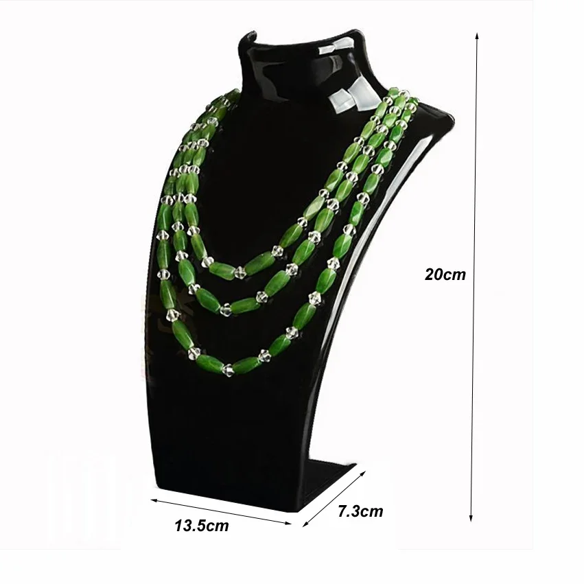 Acrylic Portrait Model Jewelry Display Stand - Necklace Pendant Earring Holder Shelf for Decorative Exhibition