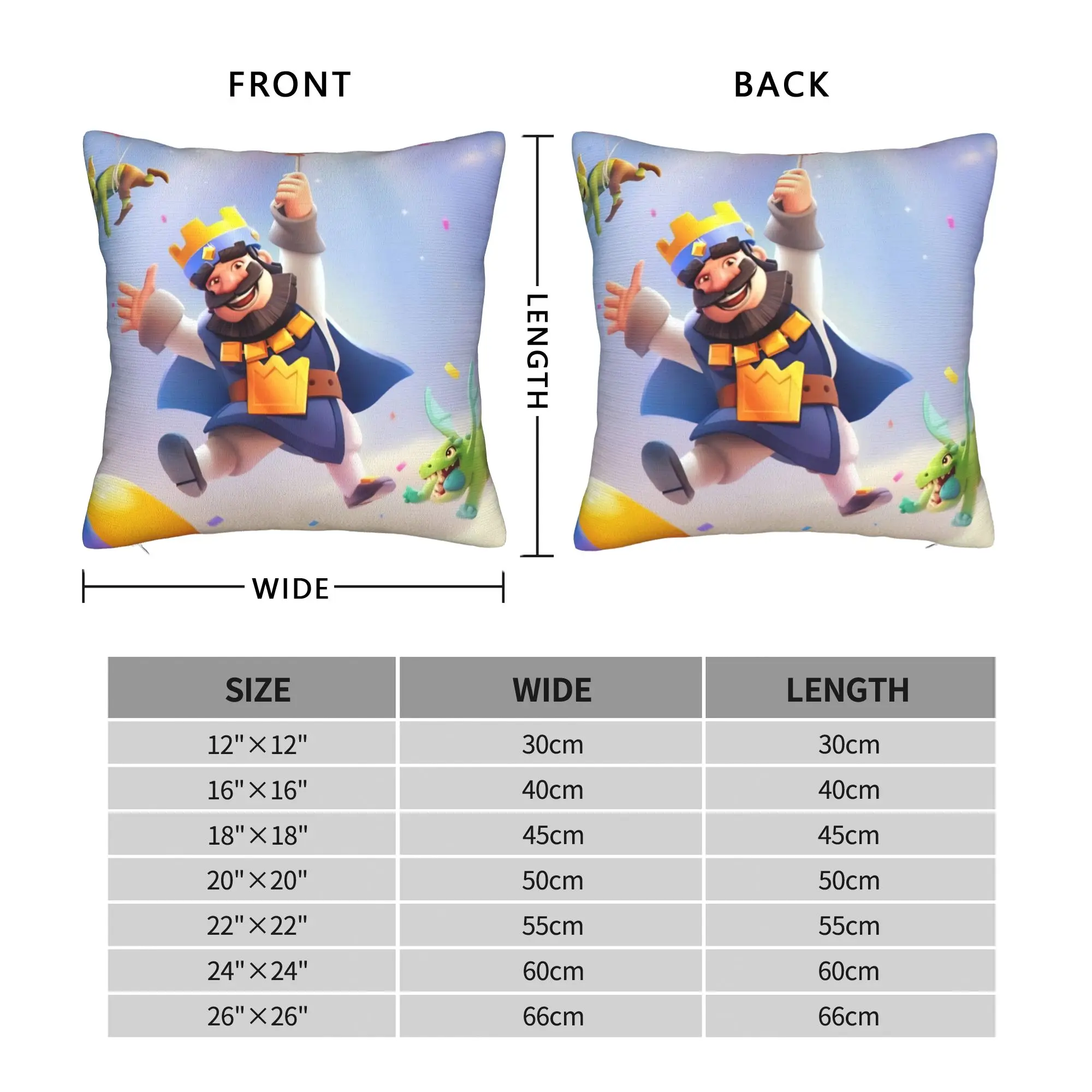 Clashes Game Royaleds المخدة الطباعة غطاء وسادة بوليستر الديكور كيس وسادة غطاء المنزل انغلق 40X40cm