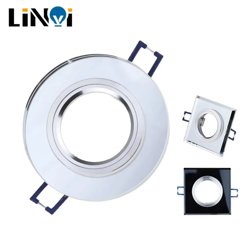 LED Spotlight Recessed Mount Frame GU5.3/GU10 Ceiling Lamp Holder Base Kitchen Spot Lighting Bracket Fittings Cutout 55mm