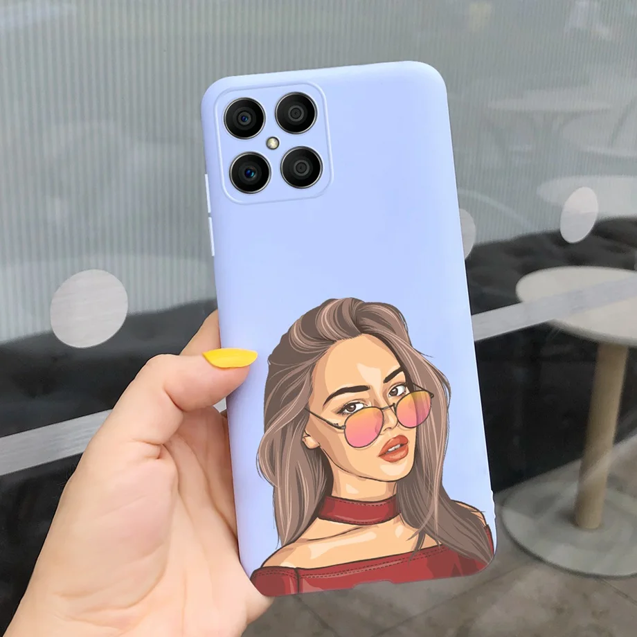 For Honor X8 Case Fundas Huawei Honor X8 2022 Case Original Cover Shockproof Liquid Silicon Soft Back Cover on Honor X 8 TFY-LX1