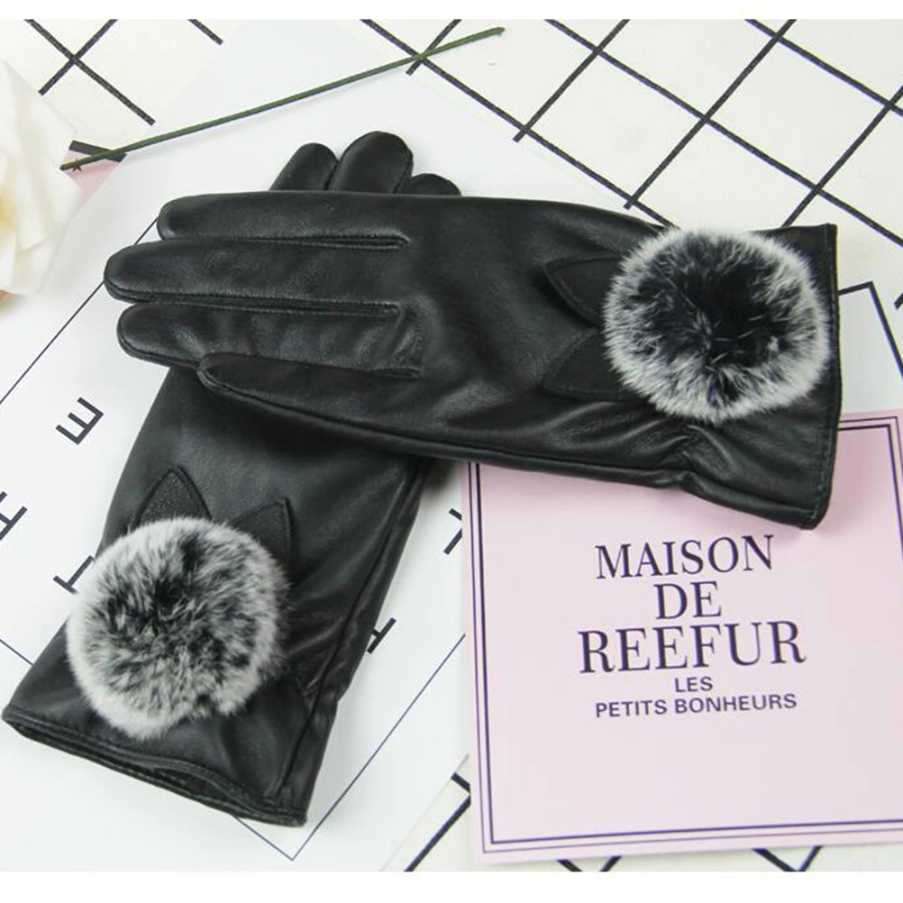 

2pcs Touch Screen Warm Gloves for Women Winter Cycling Keep Warm Gloves Thicken Liner Breathable Elastic Average Size