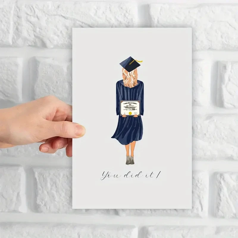 1 pc funny graduation card, the best gift for friends and family.