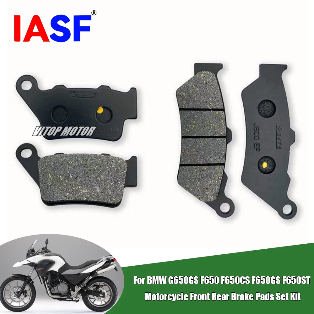 Motorcycle Front Rear Brake Pads Set Kit For BMW G650GS F650 F650CS F650GS F650ST