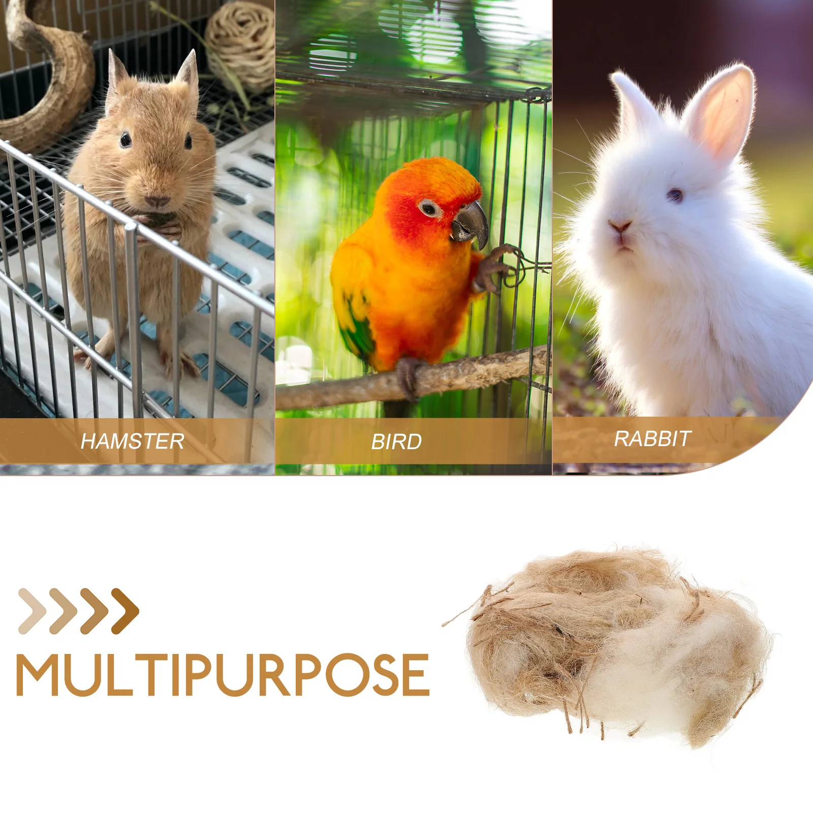 

2 Packs 80g Bird Nesting Materials Parrot Hummingbird Jute Silk Warm Dry Indoor Outdoor Nest Pet Accessories