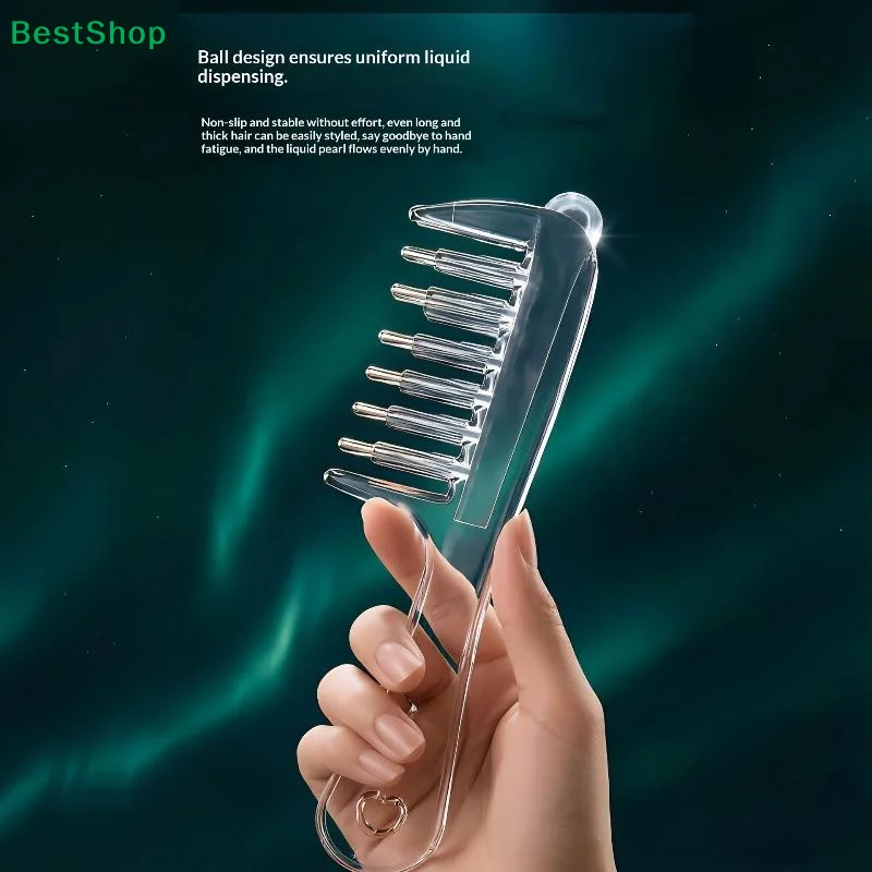 〔Q〕1 Set Anti-Frizz Scalp Nourish Hair Firming Applicator Multi-Function Mini Portable Head Applicator Hair Care Anti-Static