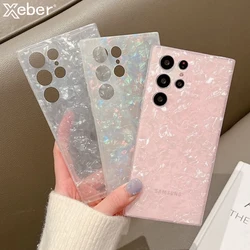Luxury Glitter Dream Shell Marble Case For Samsung S24 S23 S22 Ultra S21 Plus S20 FE Ultra Thin Soft Silicone Shockproof Cover