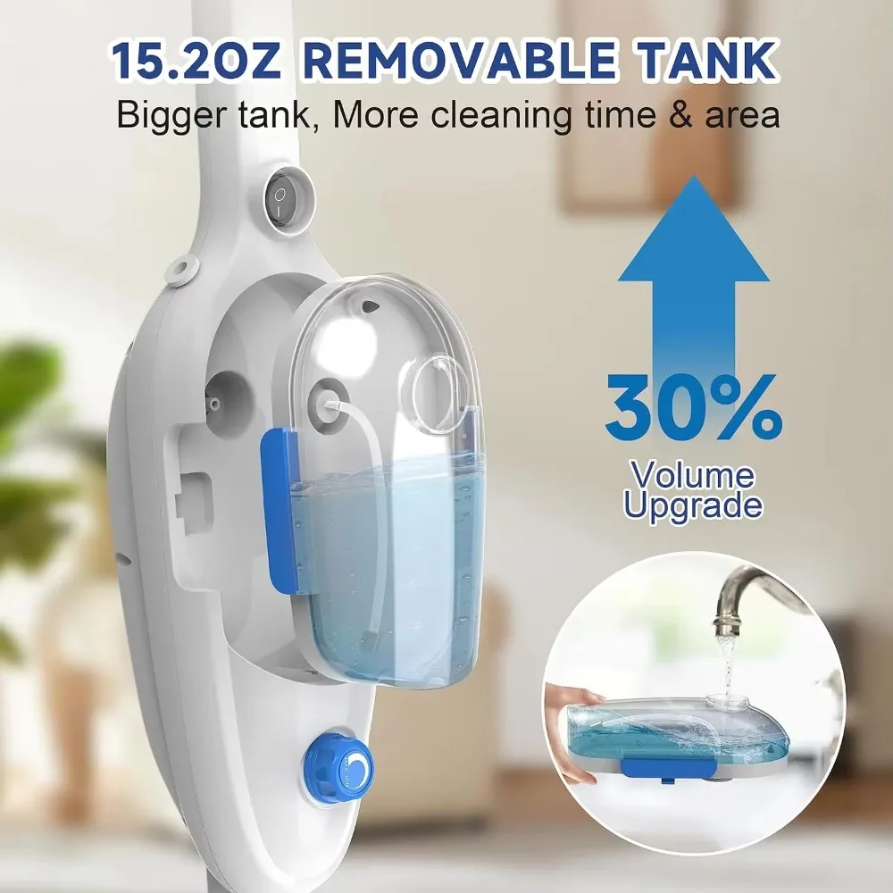 Паровая Швабра HAOYUNMA, пароочиститель для пола, легкий, ламинат, плитка, твердые полы с регулируемыми режимами пара и высотой, 2 Washab