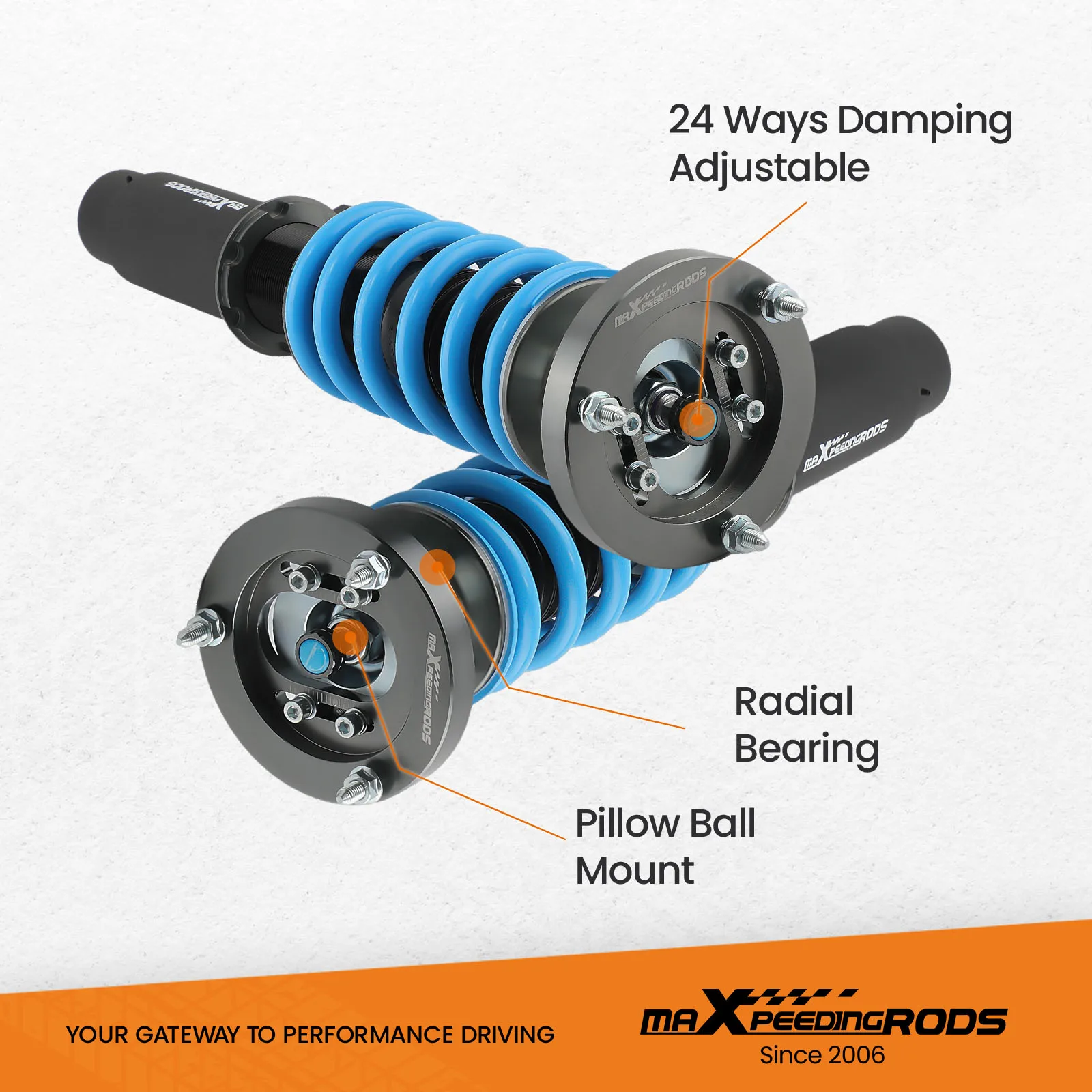24 Way Damper Coilover Suspension Shocks Kit for BMW E46 M3 2001-2006 RWD